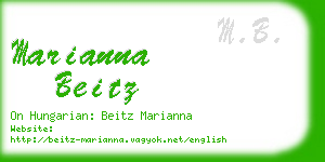 marianna beitz business card